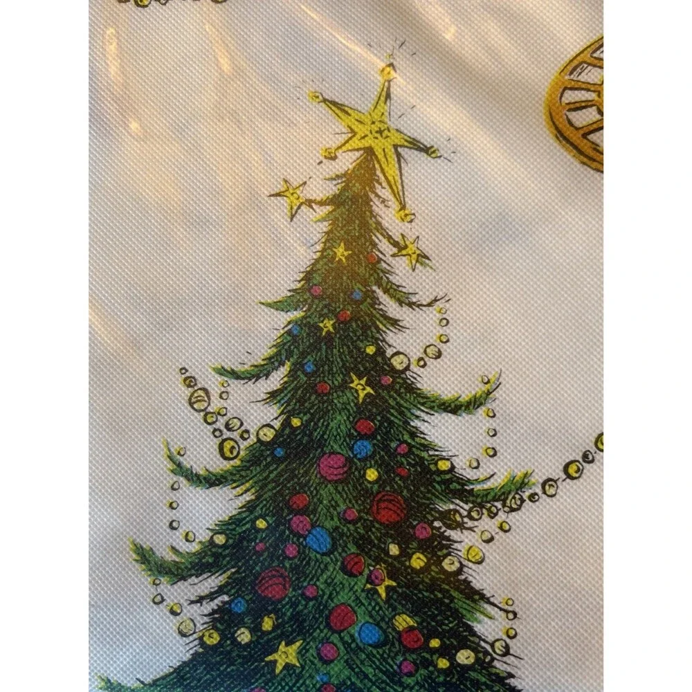The Grinch Christmas Vinyl Tablecloth Nice & Thick 70” x 52” NEW! - Picture 4 of 10